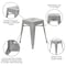 Flash Furniture 4  Inch Silver Metal Stool, PK4 ET-BT3503-18-SIL-GG - alternate 8